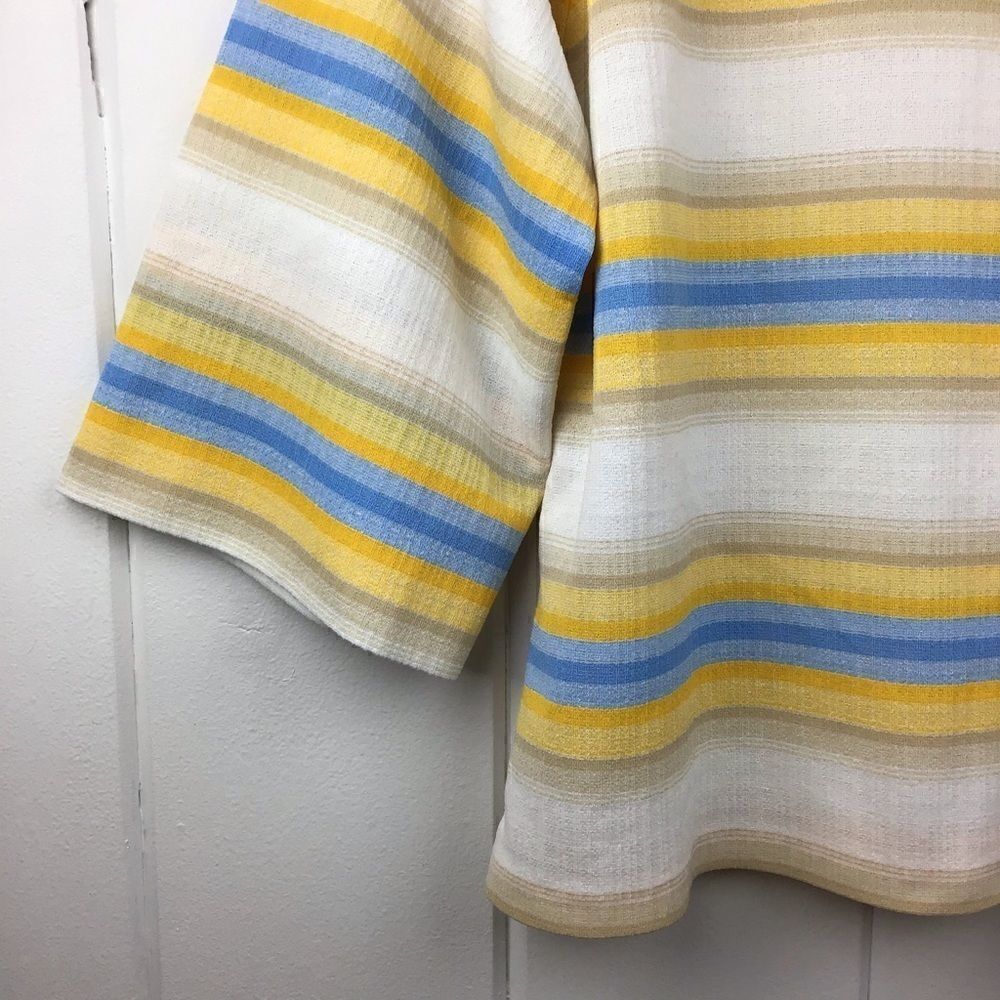 ‎Vintage Cream & Blue Boatneck Bell Sleeve L - Picture 2 of 6
